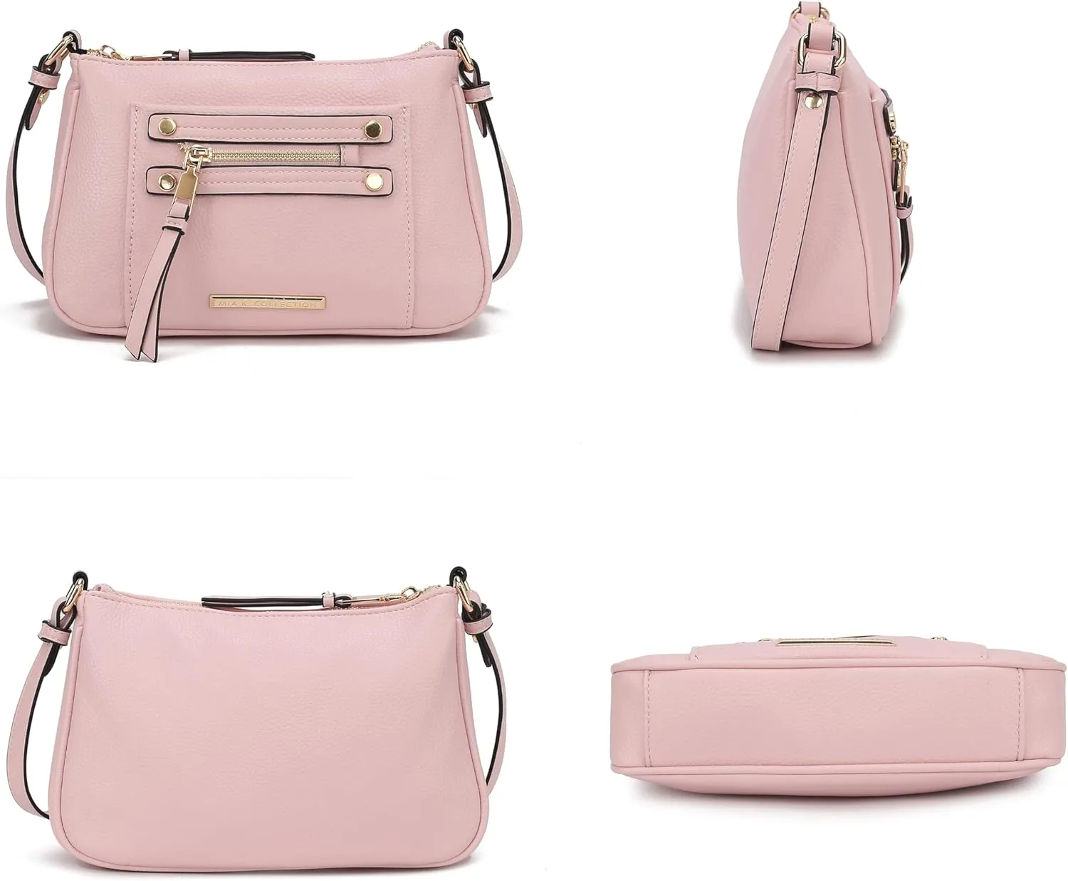 MKF Collection Crossbody Bag for Women, Designer Crossover Vegan Leather Messenger Handbag By Mia K