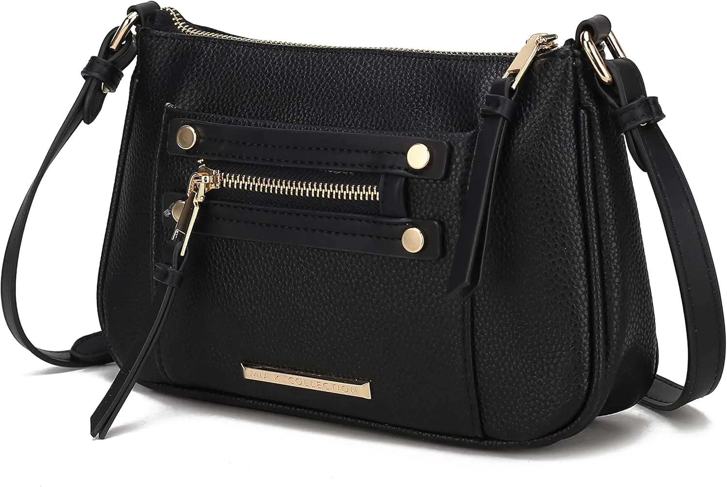 MKF Collection Crossbody Bag for Women, Designer Crossover Vegan Leather Messenger Handbag By Mia K