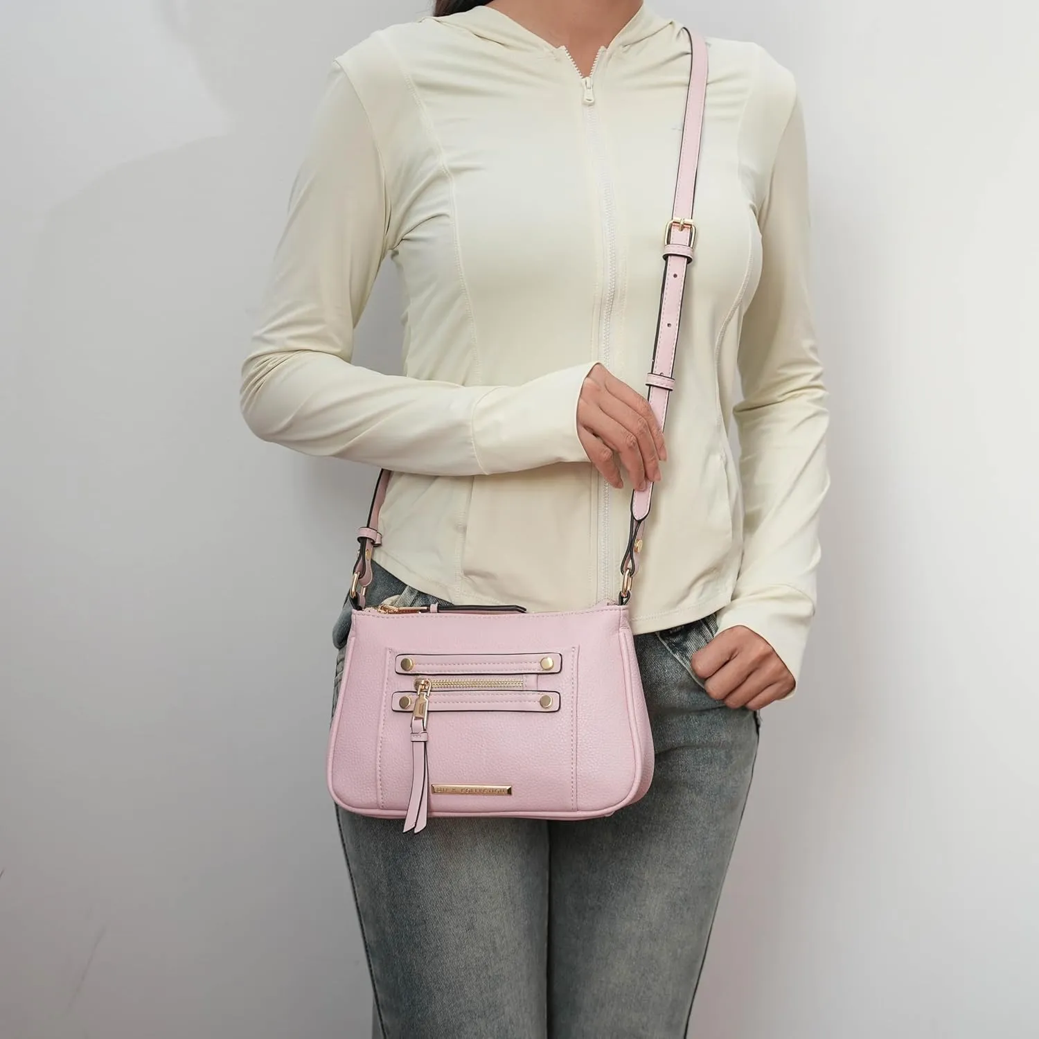 MKF Collection Crossbody Bag for Women, Designer Crossover Vegan Leather Messenger Handbag By Mia K