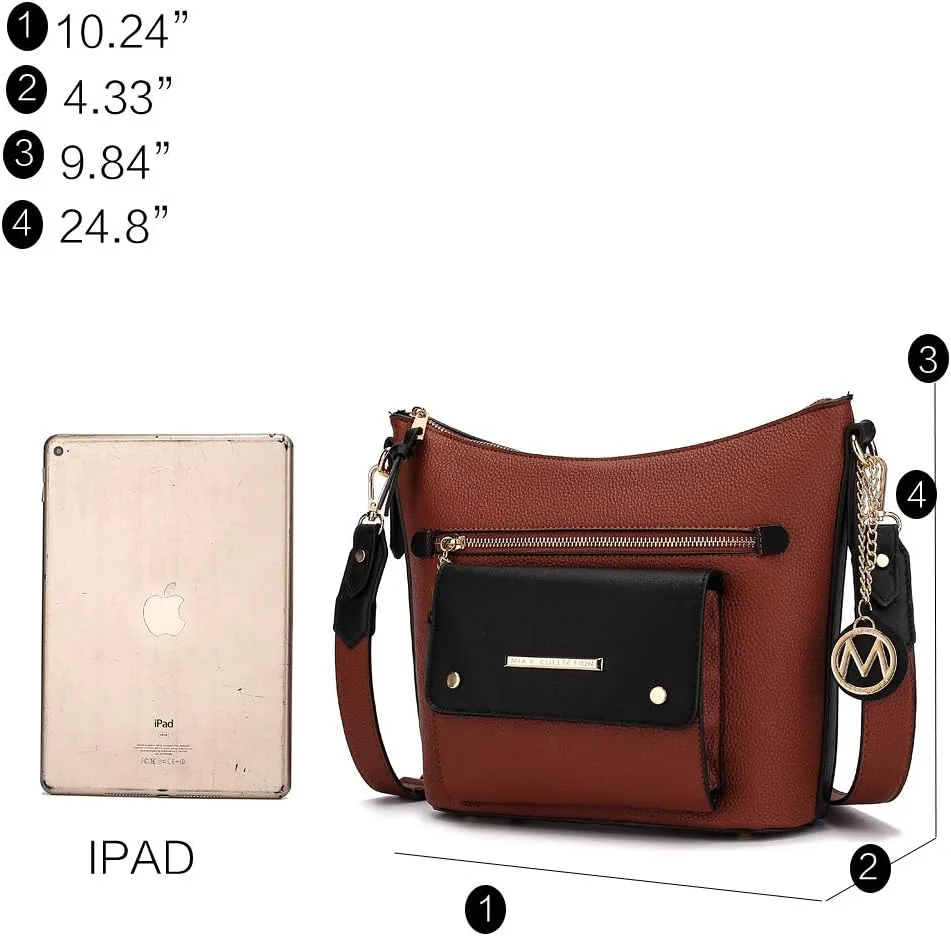 MKF Collection Crossbody Bag for Women, Shoulder Bag Lady Large Messenger Purse By Mia K