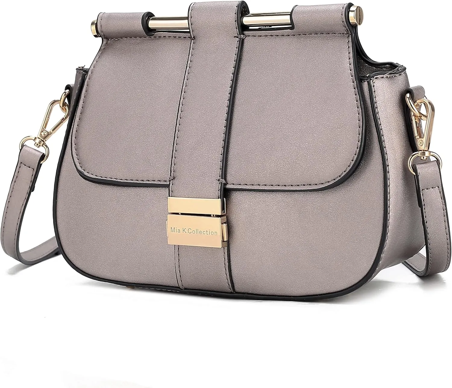 MKF Collection Crossbody Bag for Women, Vegan Leather Shoulder Bags Fashion Handbag Purse