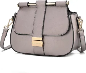 MKF Collection Crossbody Bag for Women, Vegan Leather Shoulder Bags Fashion Handbag Purse