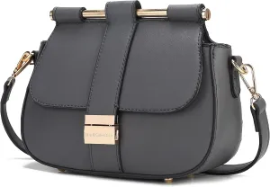 MKF Collection Crossbody Bag for Women, Vegan Leather Shoulder Bags Fashion Handbag Purse