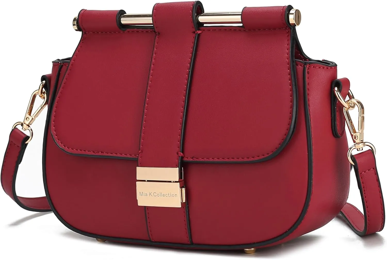 MKF Collection Crossbody Bag for Women, Vegan Leather Shoulder Bags Fashion Handbag Purse