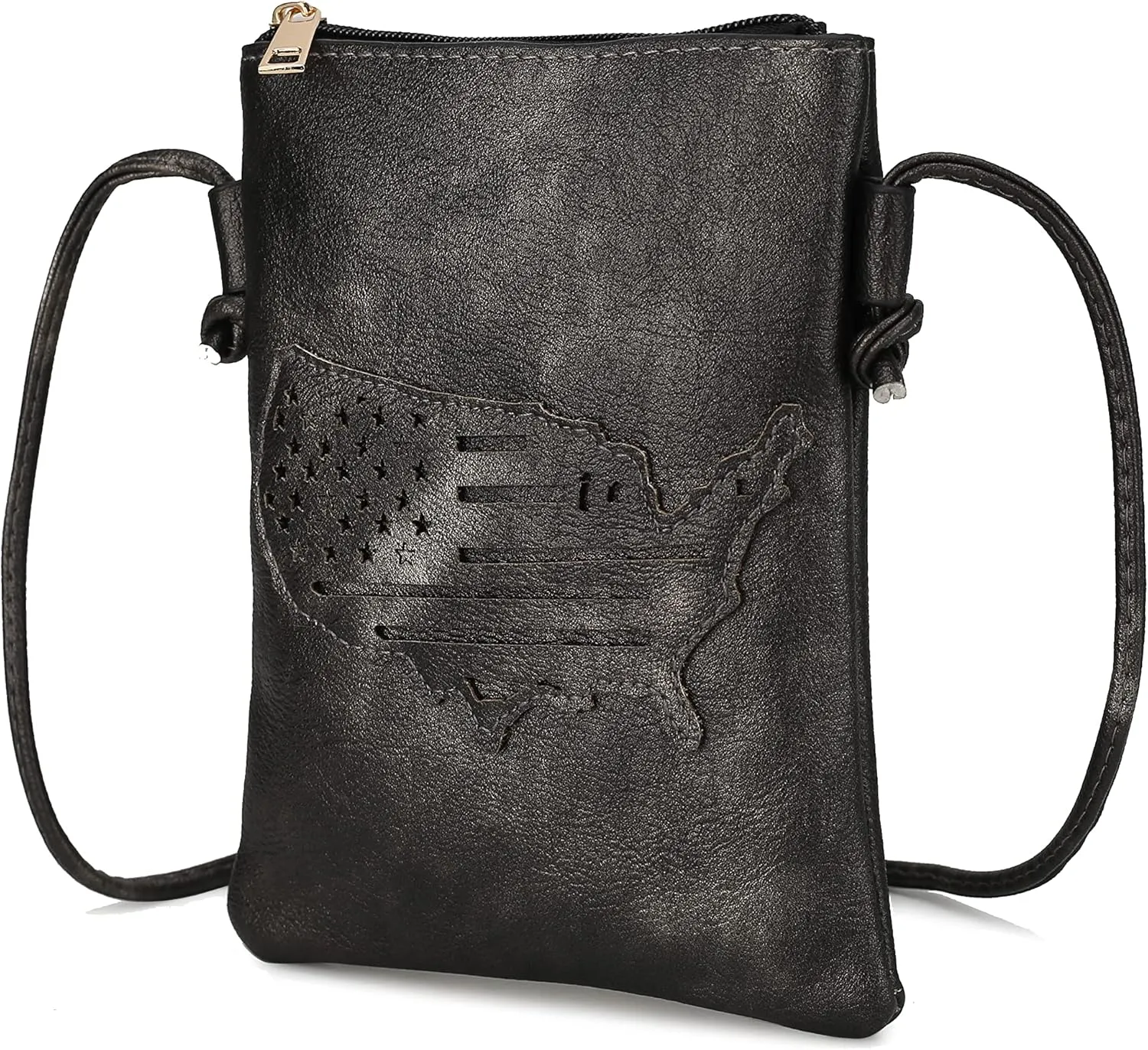 MKF Collection Crossbody Bags for Women Handbag, PU Leather Crossover, Small Shoulder Side Messenger Purse
