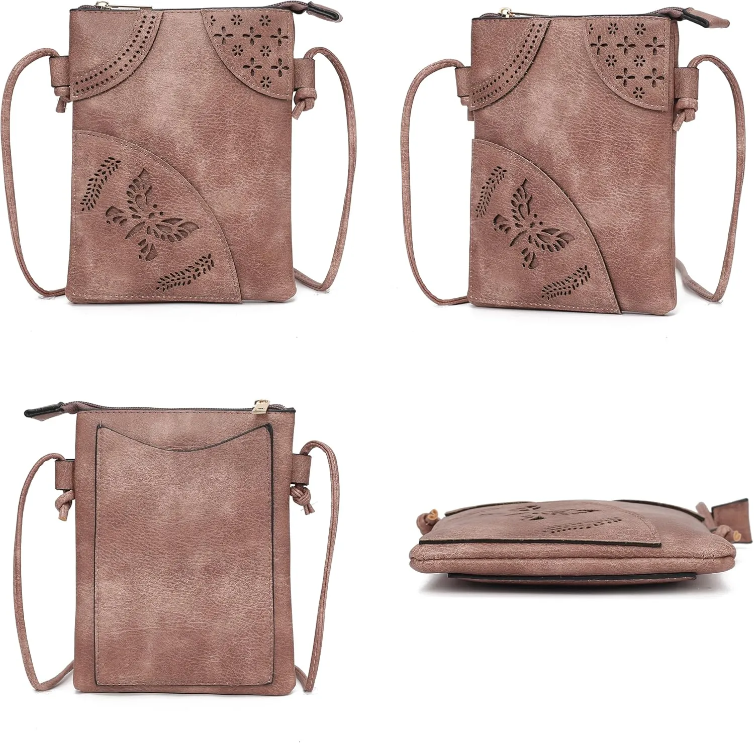 MKF Collection Crossbody Bags for Women Handbag, PU Leather Crossover, Small Shoulder Side Messenger Purse