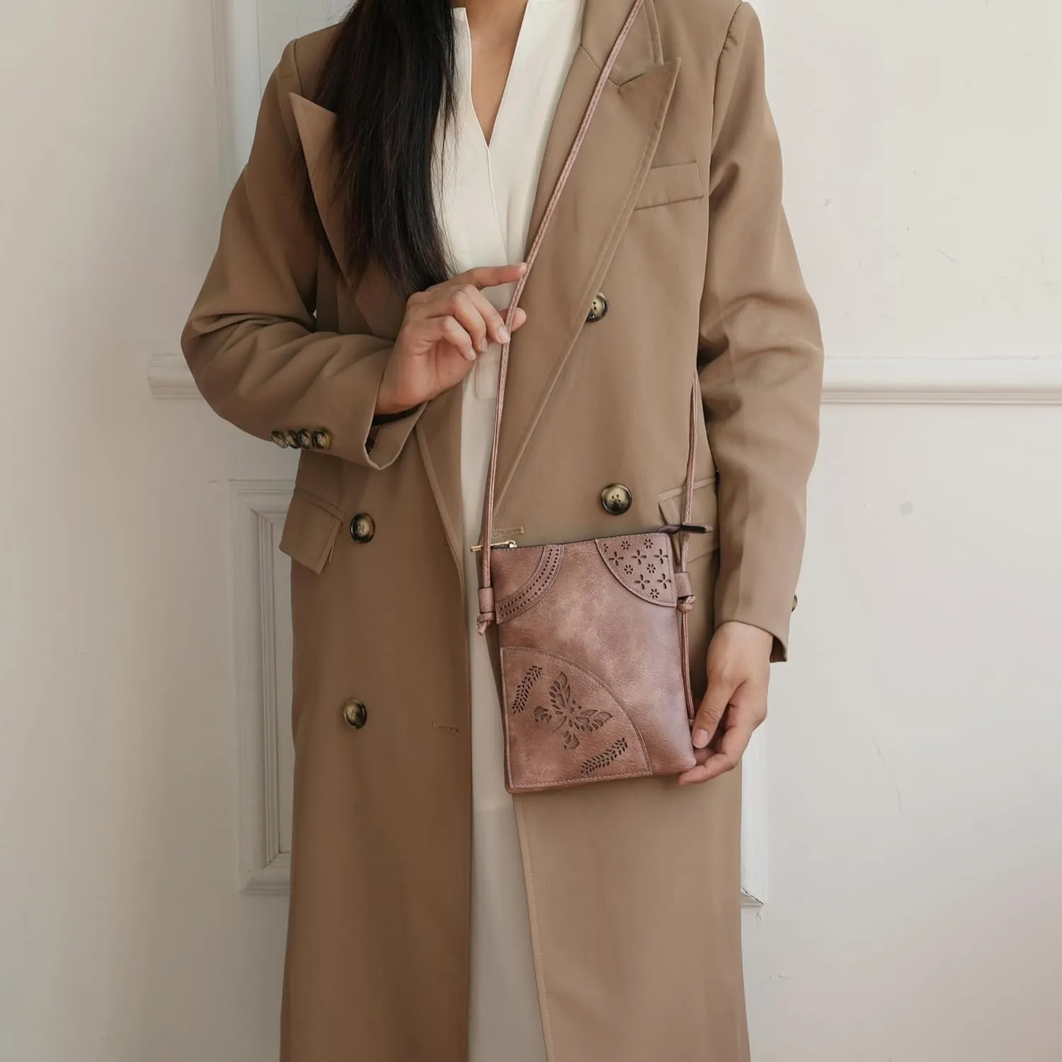 MKF Collection Crossbody Bags for Women Handbag, PU Leather Crossover, Small Shoulder Side Messenger Purse