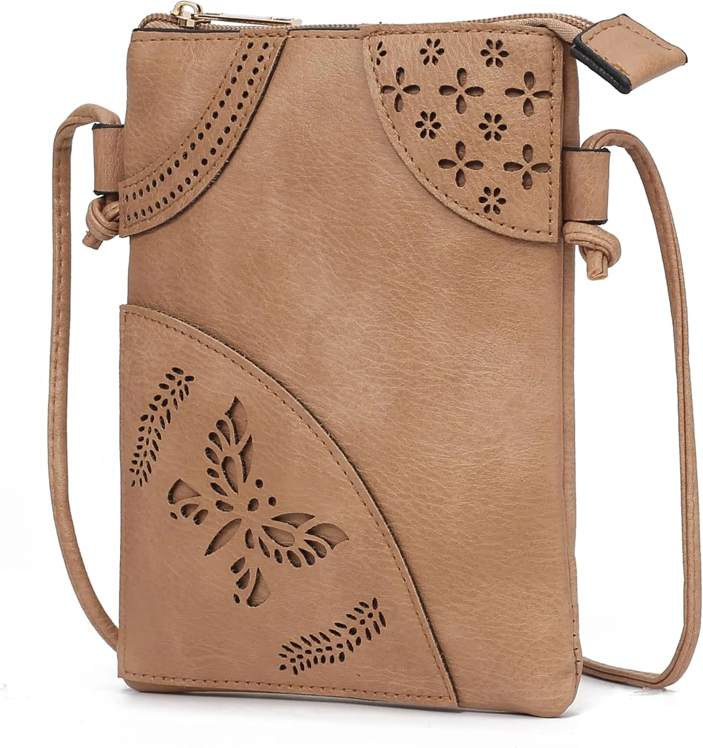 MKF Collection Crossbody Bags for Women Handbag, PU Leather Crossover, Small Shoulder Side Messenger Purse