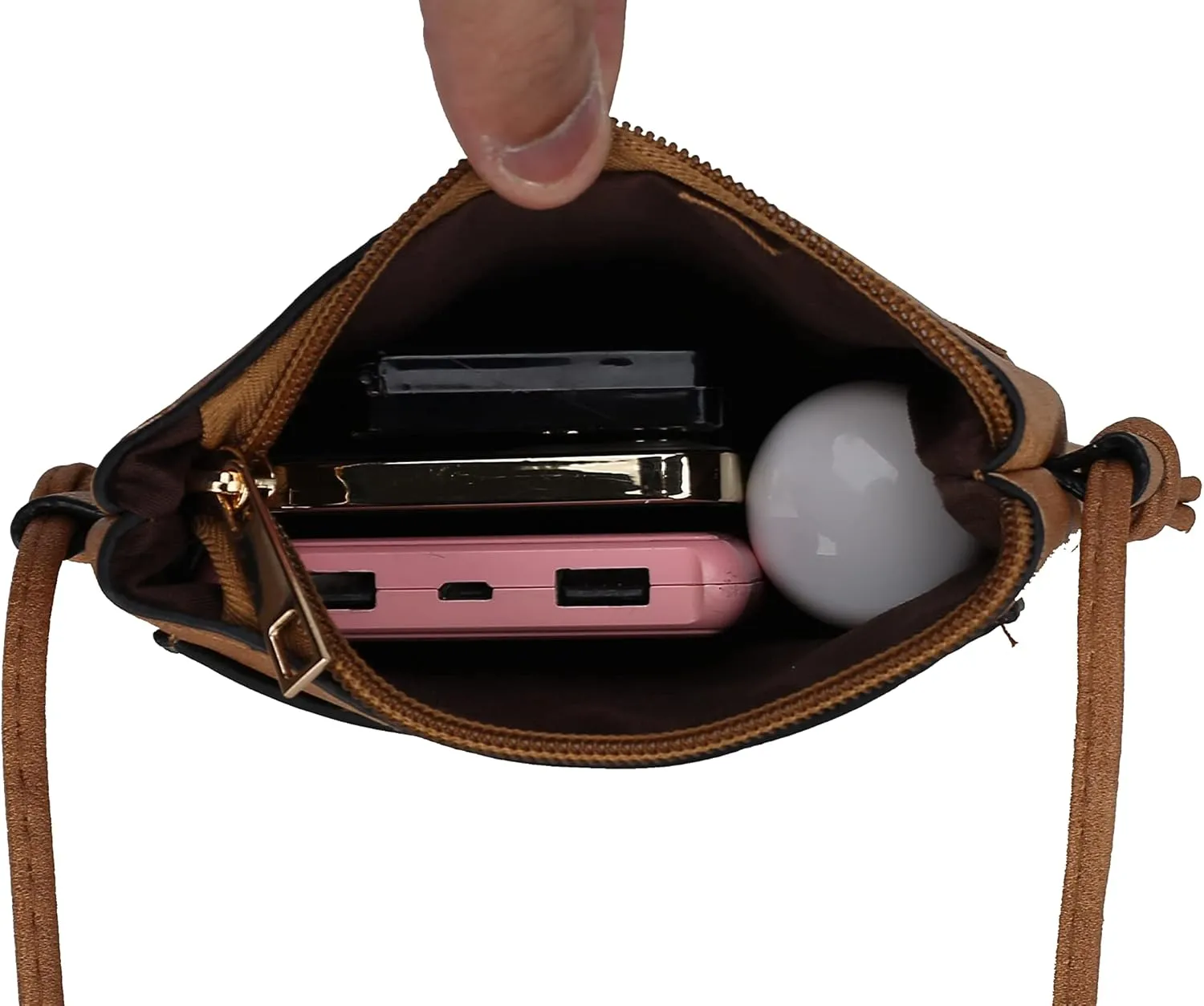 MKF Collection Crossbody Bags for Women Handbag, PU Leather Crossover, Small Shoulder Side Messenger Purse