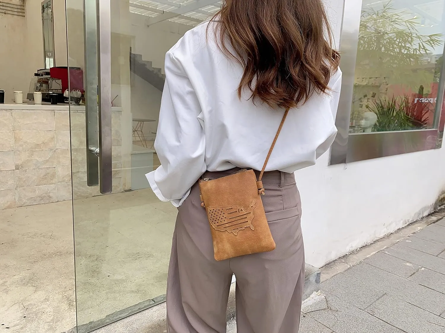 MKF Collection Crossbody Bags for Women Handbag, PU Leather Crossover, Small Shoulder Side Messenger Purse