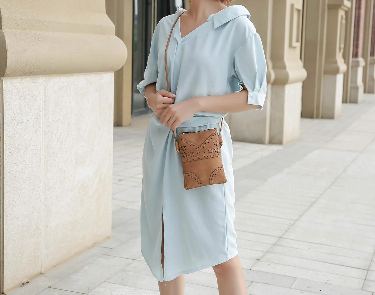 MKF Collection Crossbody Bags for Women Handbag, PU Leather Crossover, Small Shoulder Side Messenger Purse