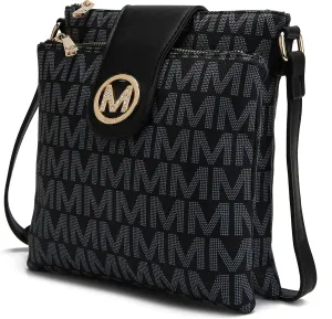 MKF Collection Crossbody Bags for women, Signature Crossover bag Adjustable strap Messenger Cross body handbag Purse