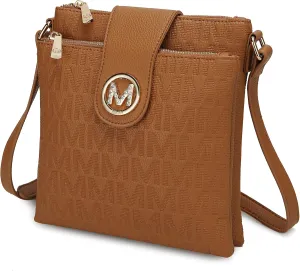 MKF Collection Crossbody Bags for women, Signature Crossover bag Adjustable strap Messenger Cross body handbag Purse