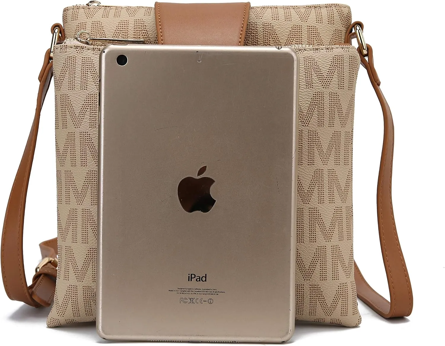 MKF Collection Crossbody Bags for women, Signature Crossover bag Adjustable strap Messenger Cross body handbag Purse