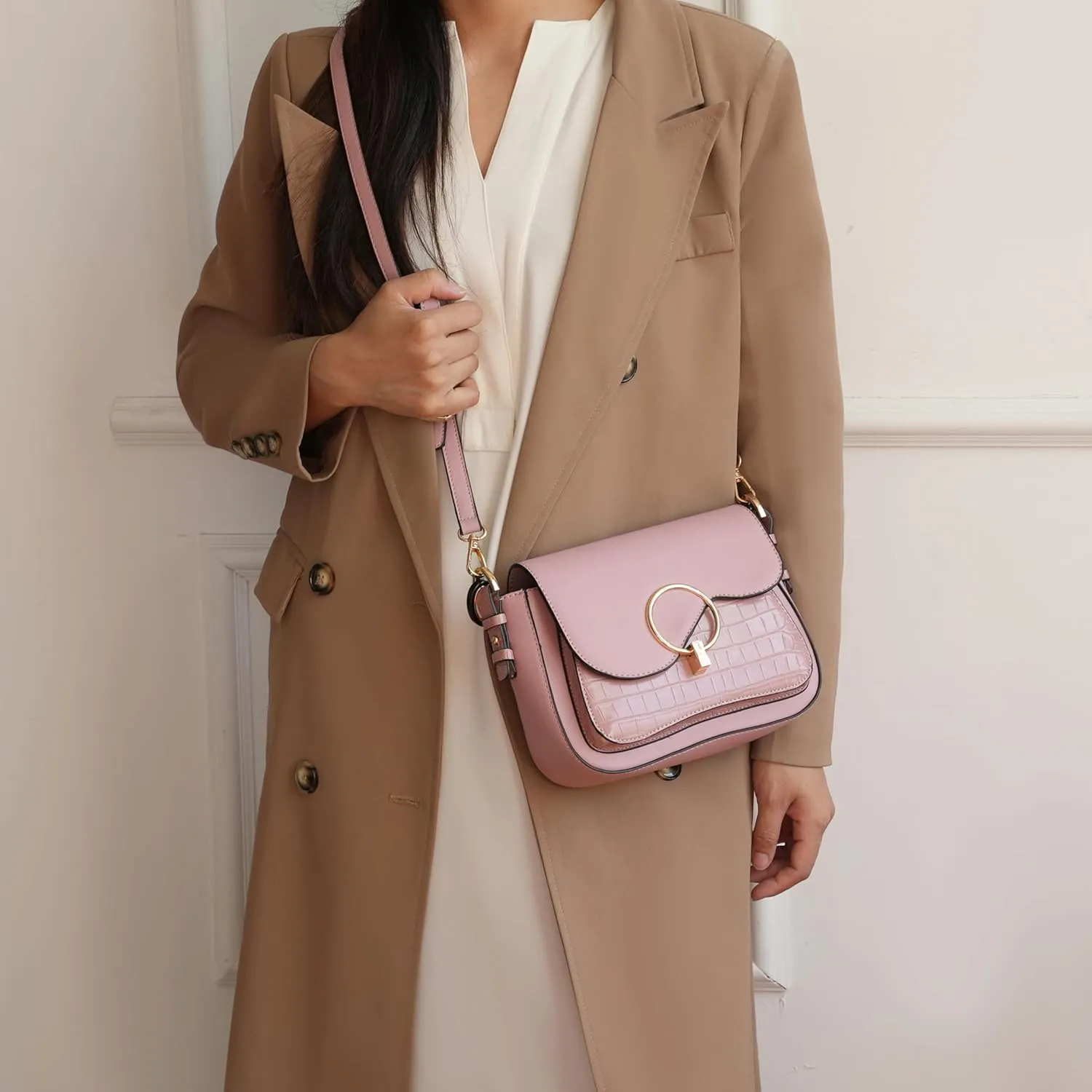 MKF Collection Satchel Bags for Women, Vegan Leather Shoulder bag, Crossbody bag Handbag Purse by Mia K