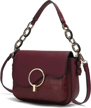 MKF Collection Satchel Bags for Women, Vegan Leather Shoulder bag, Crossbody bag Handbag Purse by Mia K