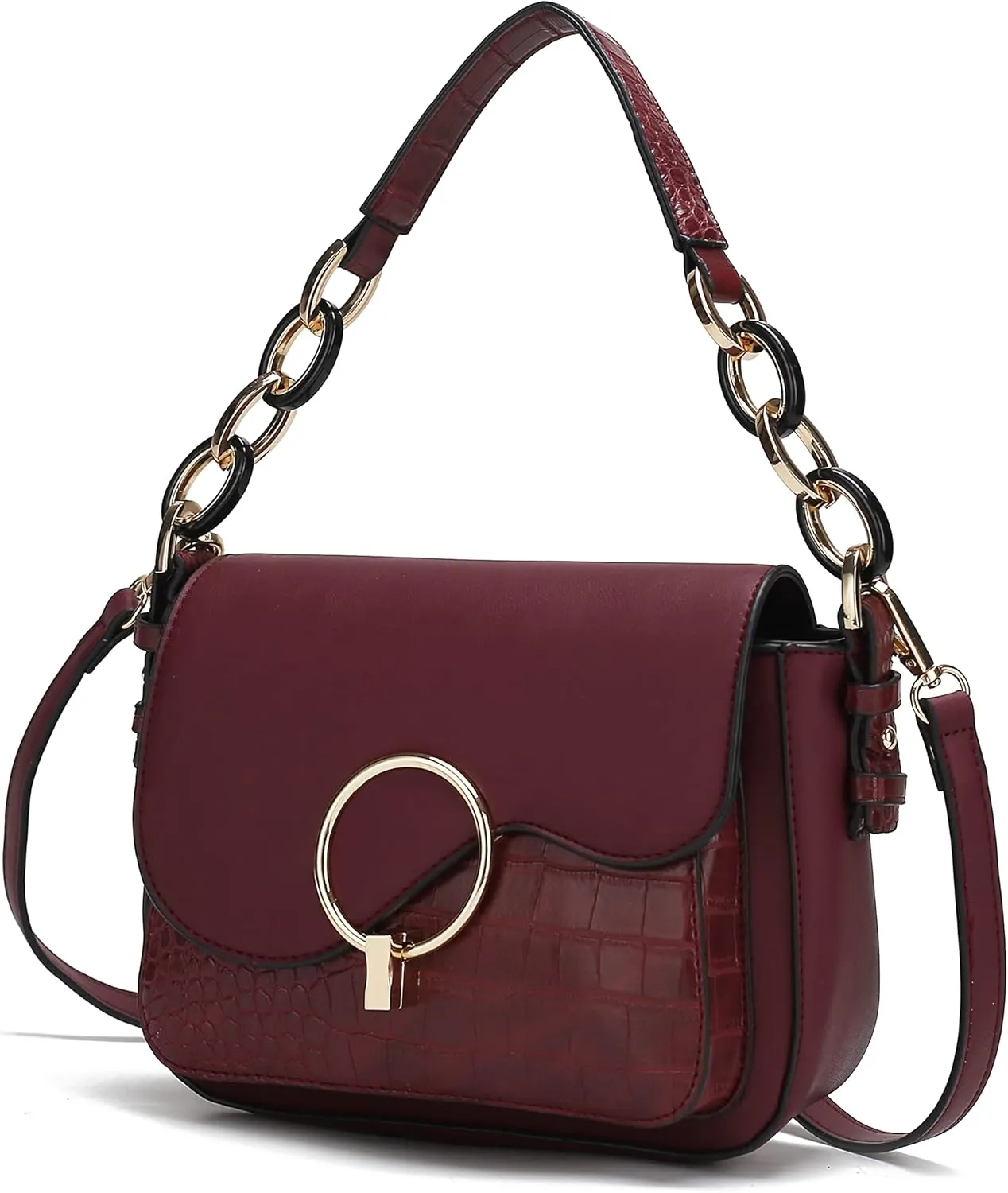 MKF Collection Satchel Bags for Women, Vegan Leather Shoulder bag, Crossbody bag Handbag Purse by Mia K