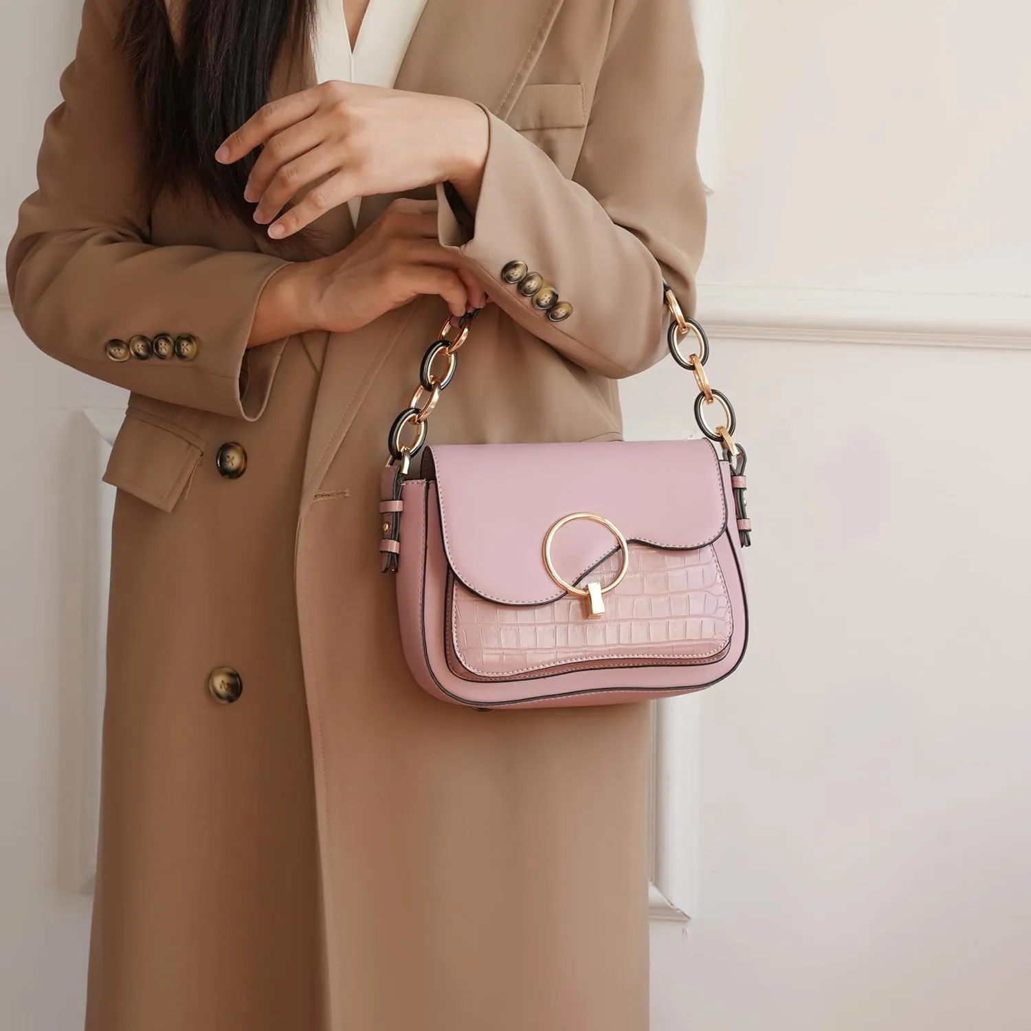 MKF Collection Satchel Bags for Women, Vegan Leather Shoulder bag, Crossbody bag Handbag Purse by Mia K