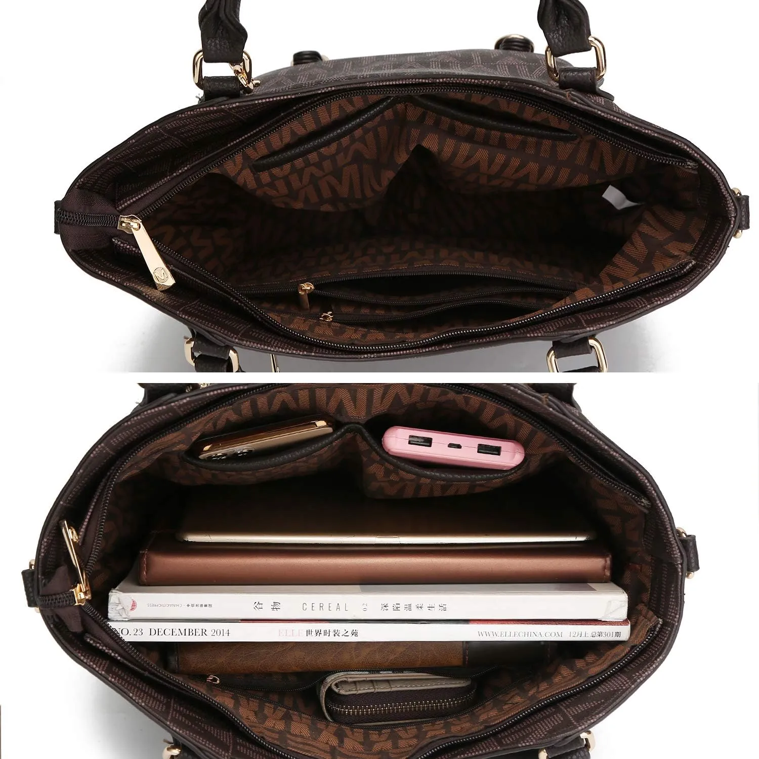 MKF Collection Shoulder Bag for Women, PU Leather Pocketbook Top-Handle Crossbody Purse Tote Satchel Handbag By Mia K