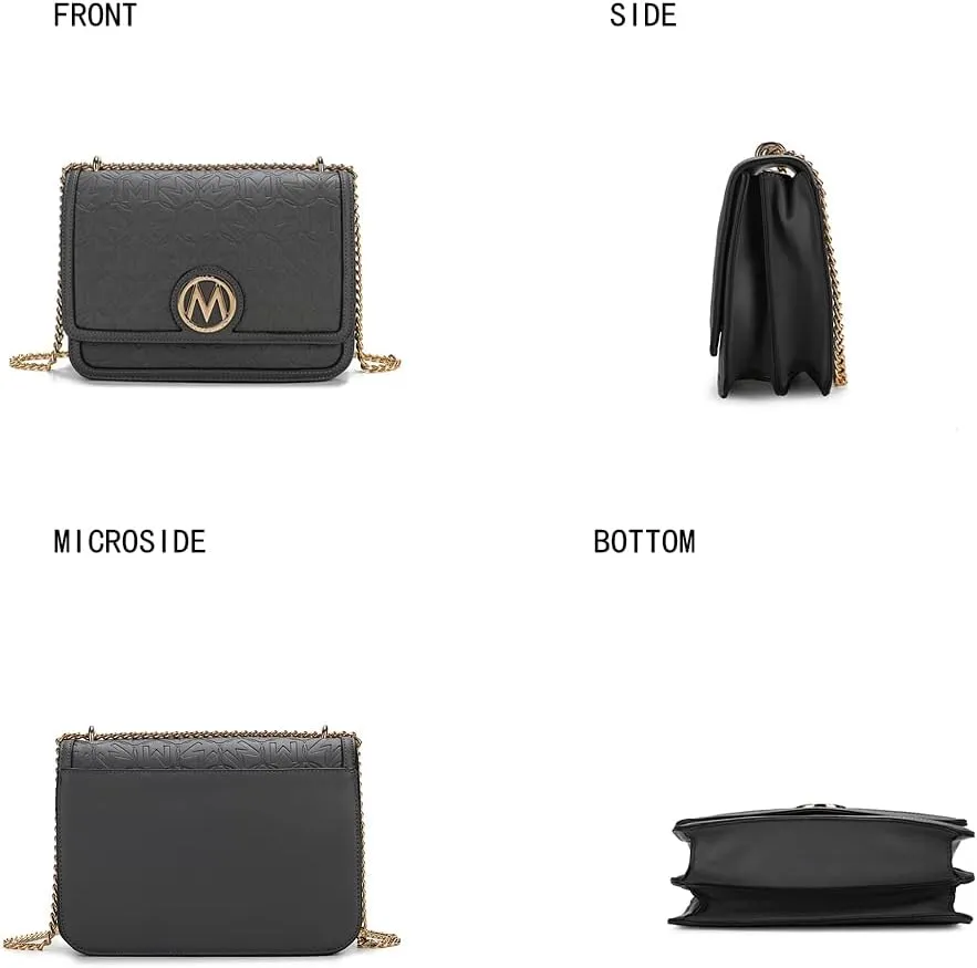 MKF Collection Shoulder Bag for Women, Vegan Leather Designer Handbag Crossbody Purse