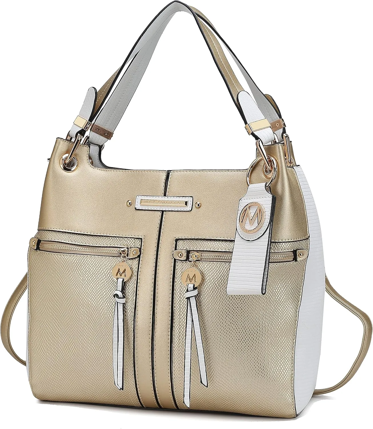 MKF Collection Tote Bag for Women, Vegan Leather Shoulder Bag Handbag Lady Fashion Top Handle Satchel Bag by Mia K