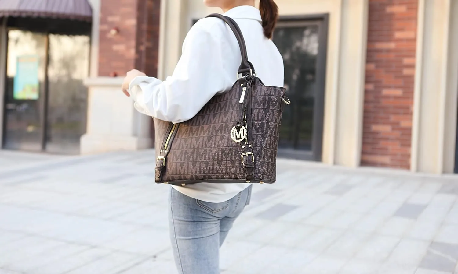 MKF Collection Tote Satchel Handbag for Women: PU Leather Shoulder Bag – Top-Handle Purse, Ladies Pocketbook By Mia K