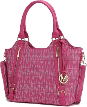 MKF Collection Tote Satchel Handbag for Women: PU Leather Shoulder Bag – Top-Handle Purse, Ladies Pocketbook By Mia K