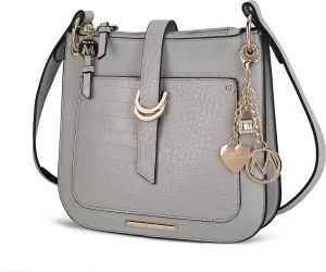 MKF Collection Women's Crossbody Bag, Vegan Leather Crossover Bag, Small Shoulder Bag Handbag by Mia K