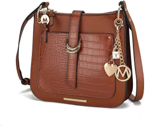 MKF Collection Women's Crossbody Bag, Vegan Leather Crossover Bag, Small Shoulder Bag Handbag by Mia K