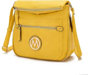 MKF Crossbody Bags for Women – Small PU Leather Crossover Lady Fashion Shoulder Handbag – Side Messenger Purse