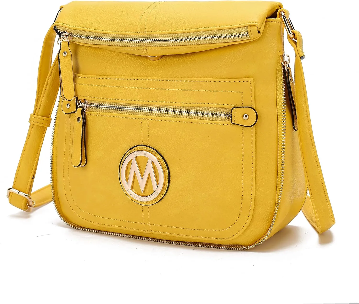 MKF Crossbody Bags for Women – Small PU Leather Crossover Lady Fashion Shoulder Handbag – Side Messenger Purse
