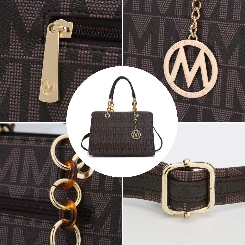 MKF Crossbody Satchel Tote Handbag for Women, Shoulder Bag Strap – PU Leather Pocketbook – Top Handle Woman Purse