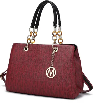 MKF Crossbody Satchel Tote Handbag for Women, Shoulder Bag Strap – PU Leather Pocketbook – Top Handle Woman Purse