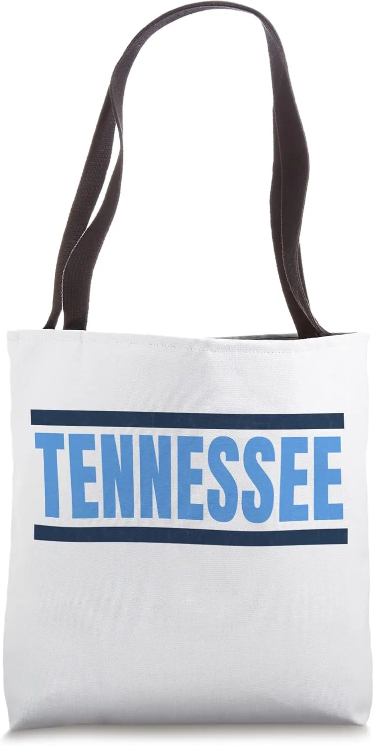 Modern Tennessee Blue & Baby-Blue Tennessee Stripes Classic Tote Bag