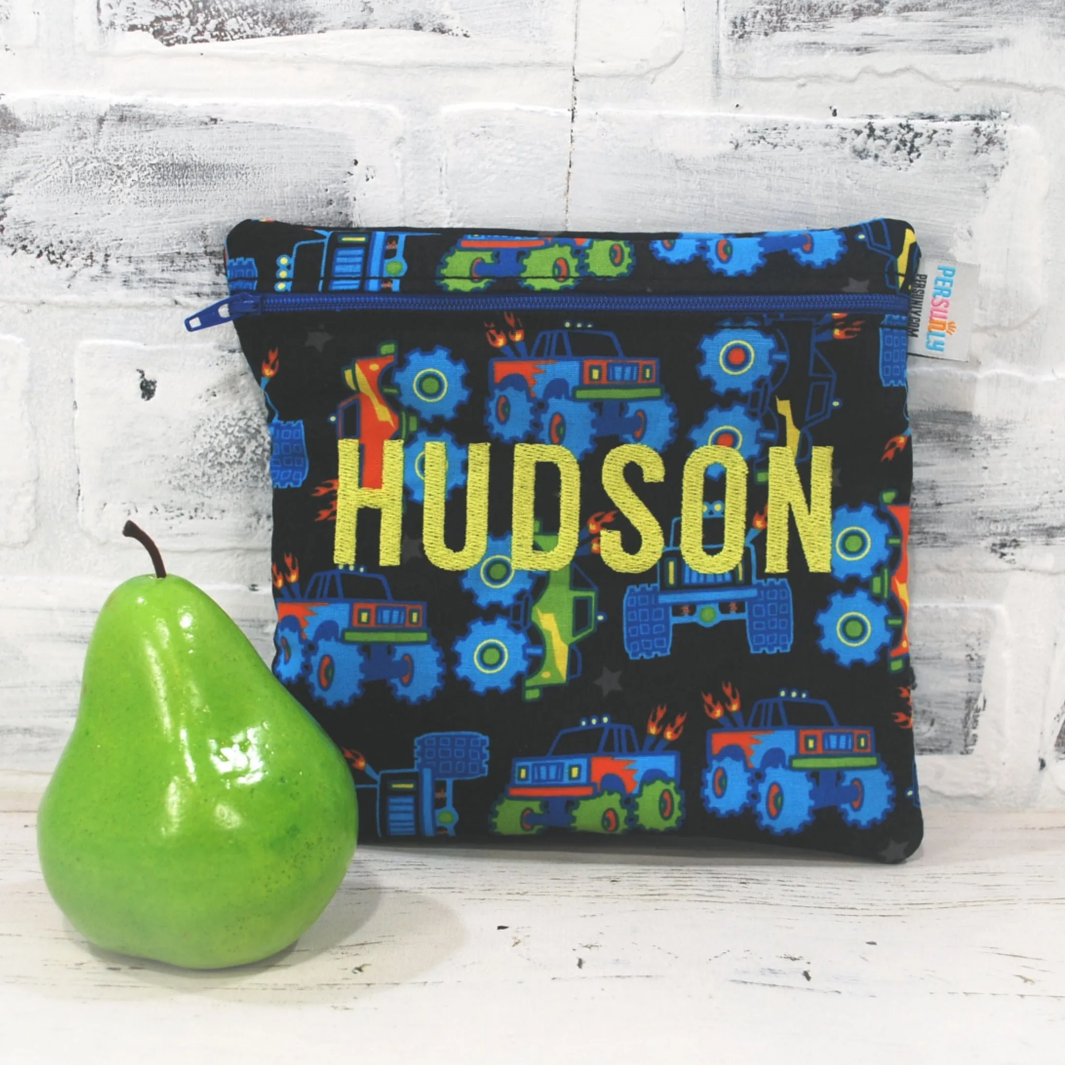 Monster Truck Personalized Reusable Food Bag