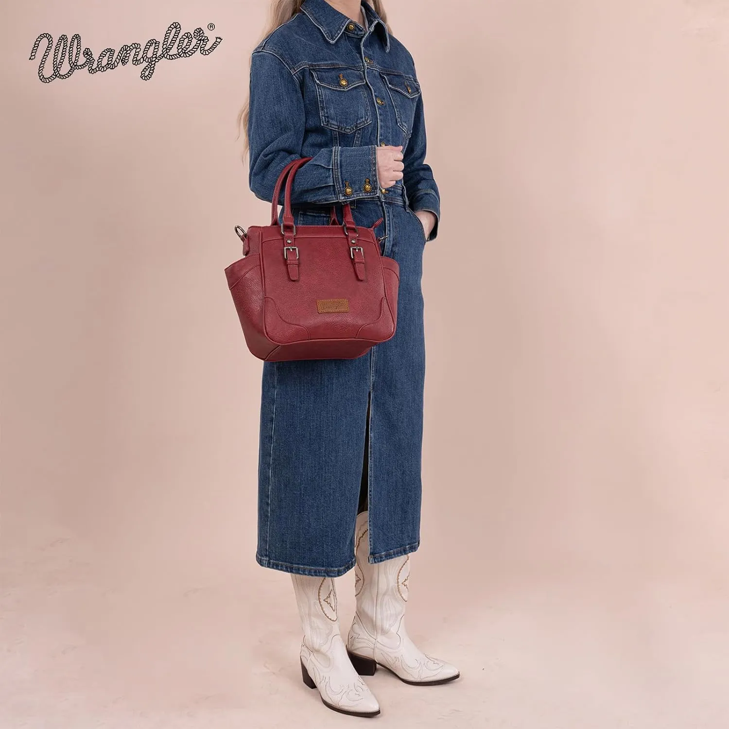 Montana West Wrangler Tote Bags for Women Medium Crossbody Purses Designer Top Handle Handbags