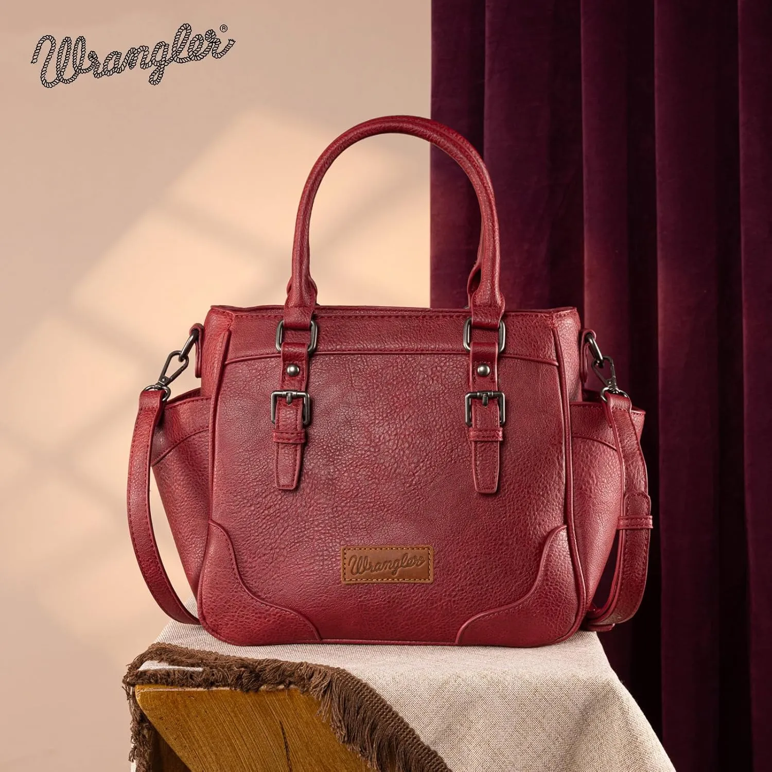 Montana West Wrangler Tote Bags for Women Medium Crossbody Purses Designer Top Handle Handbags