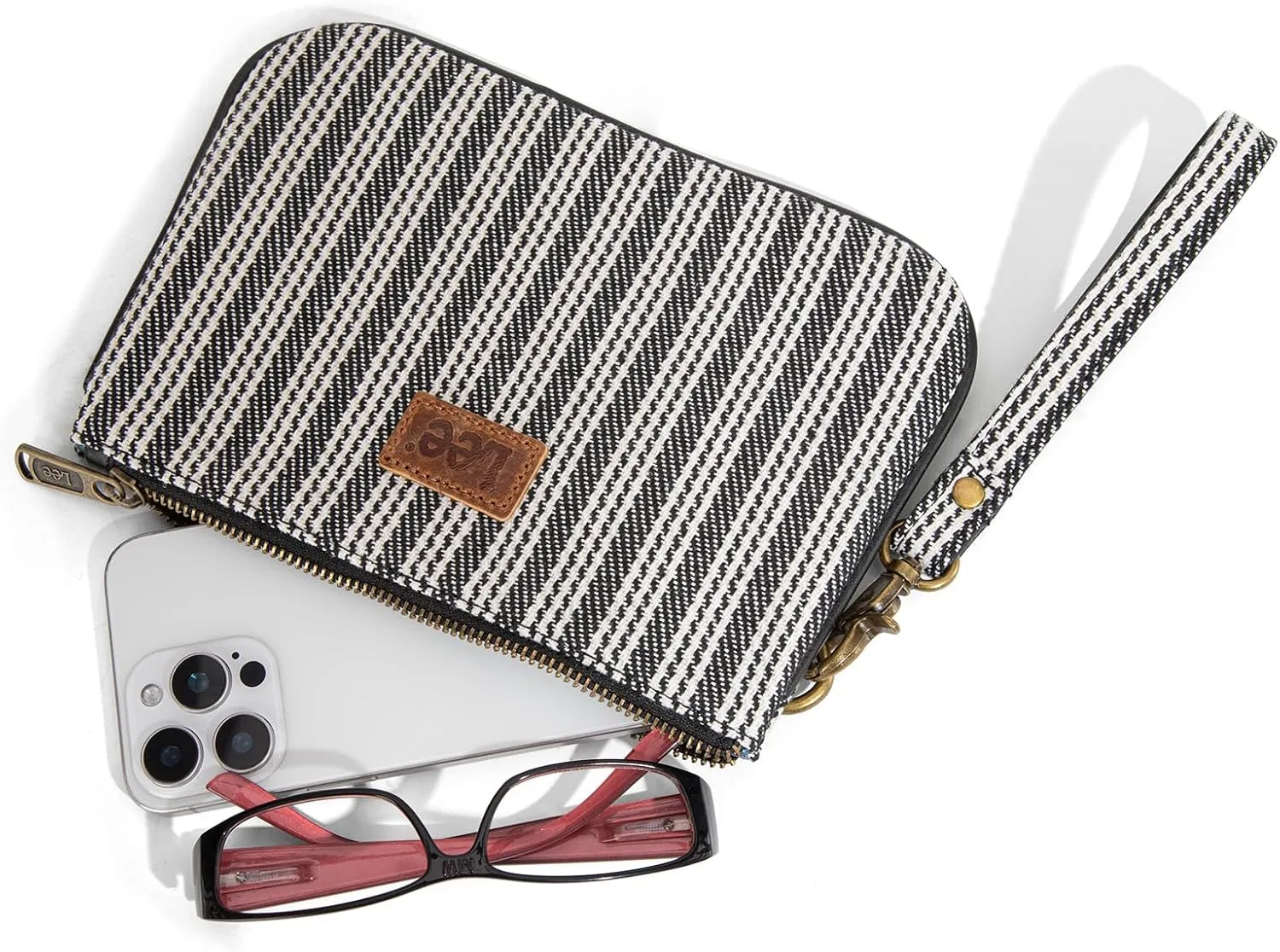 Montana West x Lee Large Wristlet Wallets for Women Striped Slim Cell Phone Clutch Purses Handbag with Wrist Strap