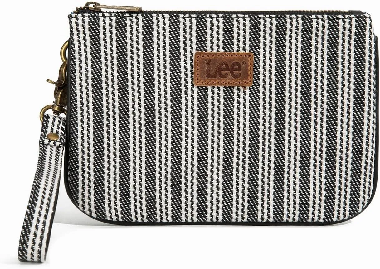 Montana West x Lee Large Wristlet Wallets for Women Striped Slim Cell Phone Clutch Purses Handbag with Wrist Strap
