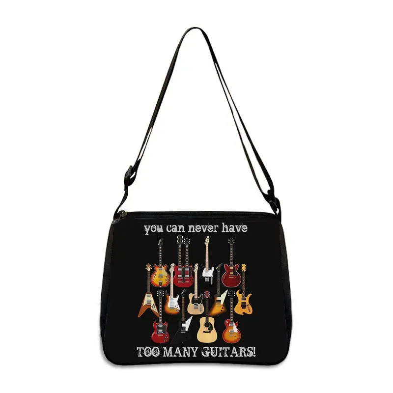 Music Note Print Handbags Women Causal Shoulder Bags Piano Guitar Crossbody Bag Girls Satchel Fashion Messenger Bag Gift