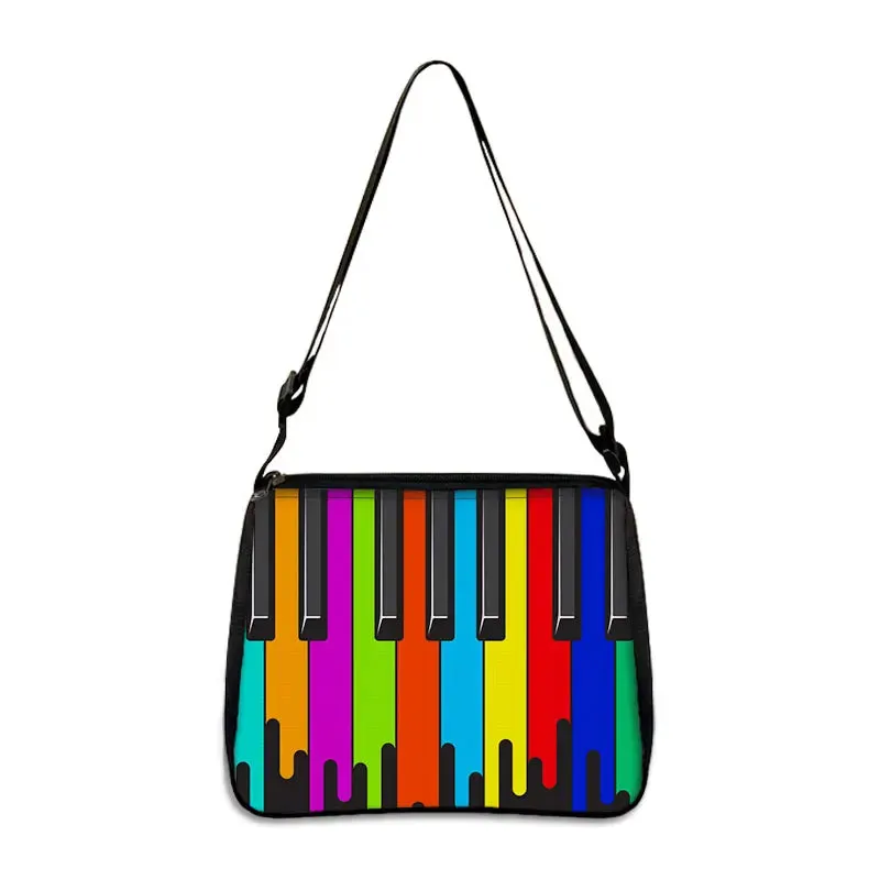 Music Note Print Handbags Women Causal Shoulder Bags Piano Guitar Crossbody Bag Girls Satchel Fashion Messenger Bag Gift