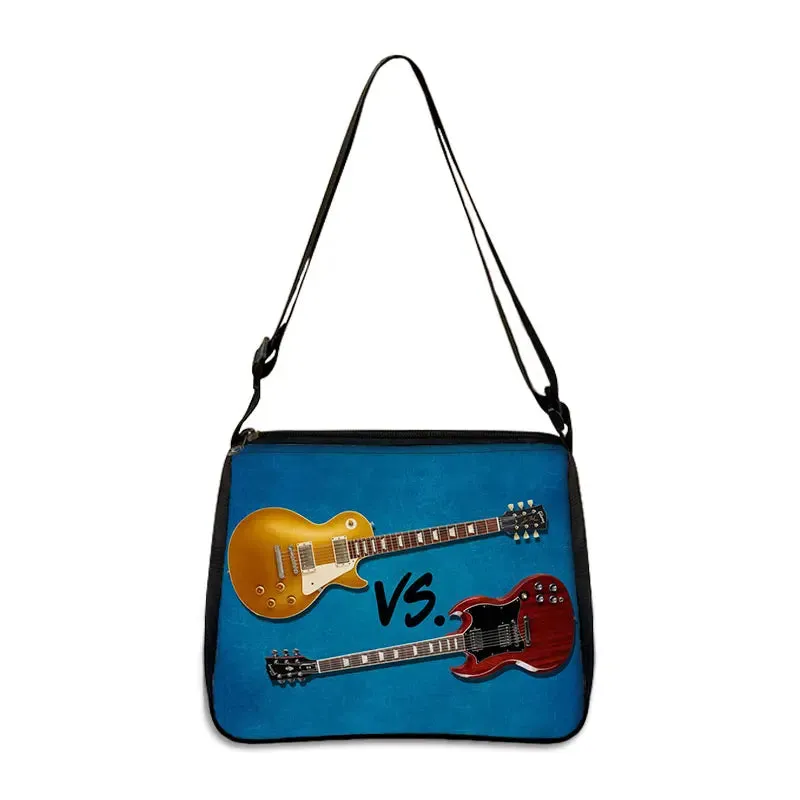 Music Note Print Handbags Women Causal Shoulder Bags Piano Guitar Crossbody Bag Girls Satchel Fashion Messenger Bag Gift