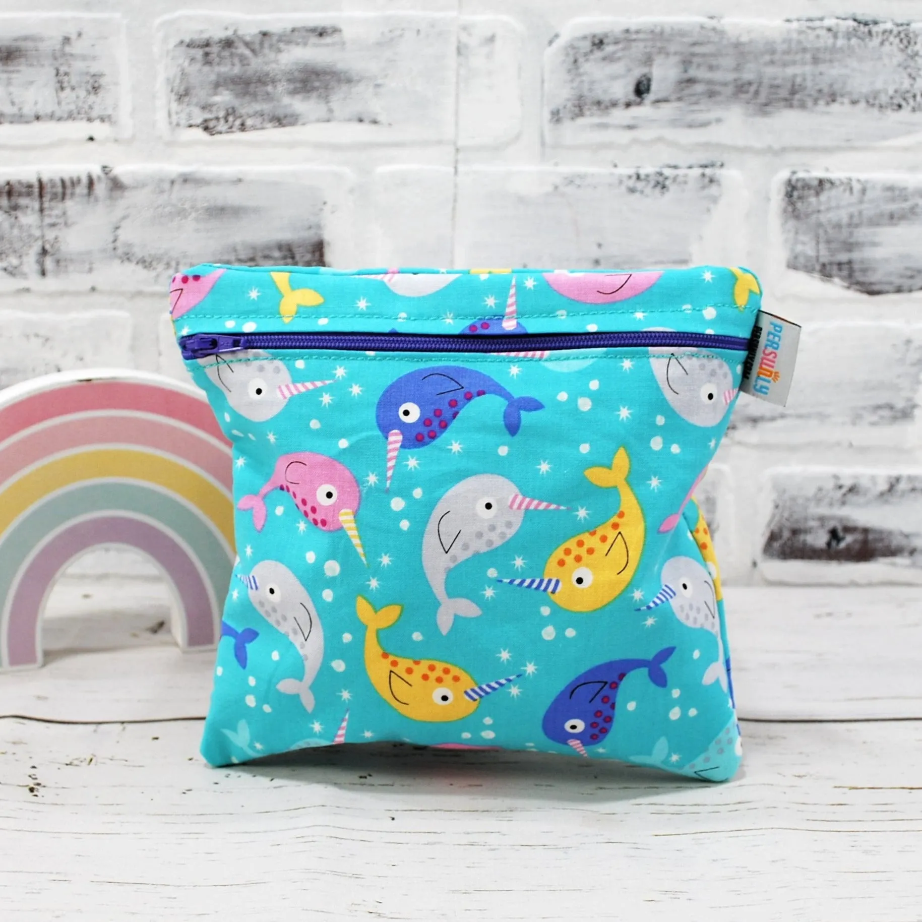 Narwal Whale Personalized Reusable Food Bag