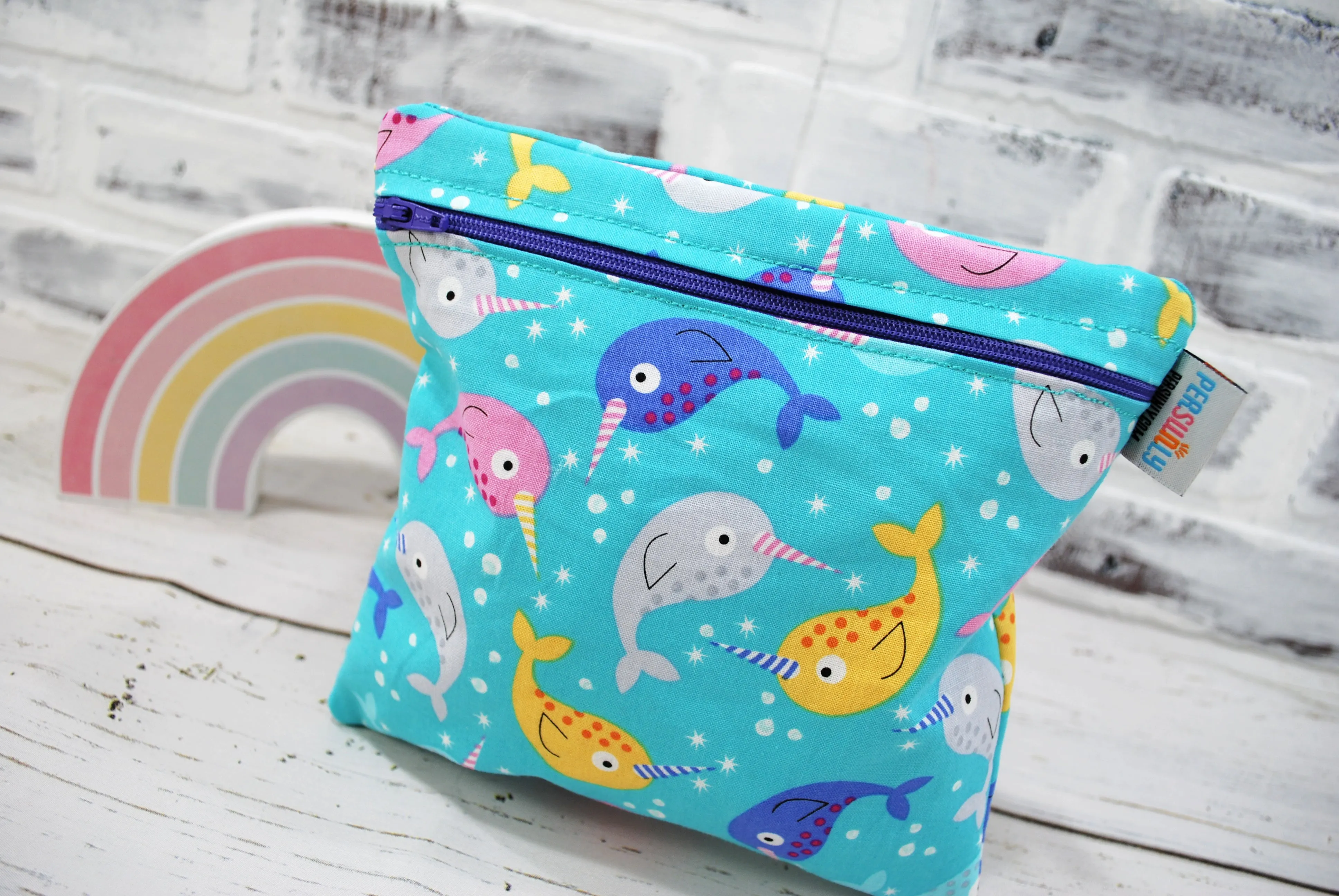 Narwal Whale Personalized Reusable Food Bag