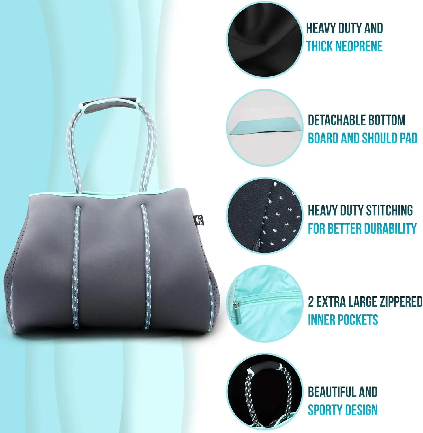 Nordic By Nature Large Designer Beach Bag Tote For Women, Men And Kids