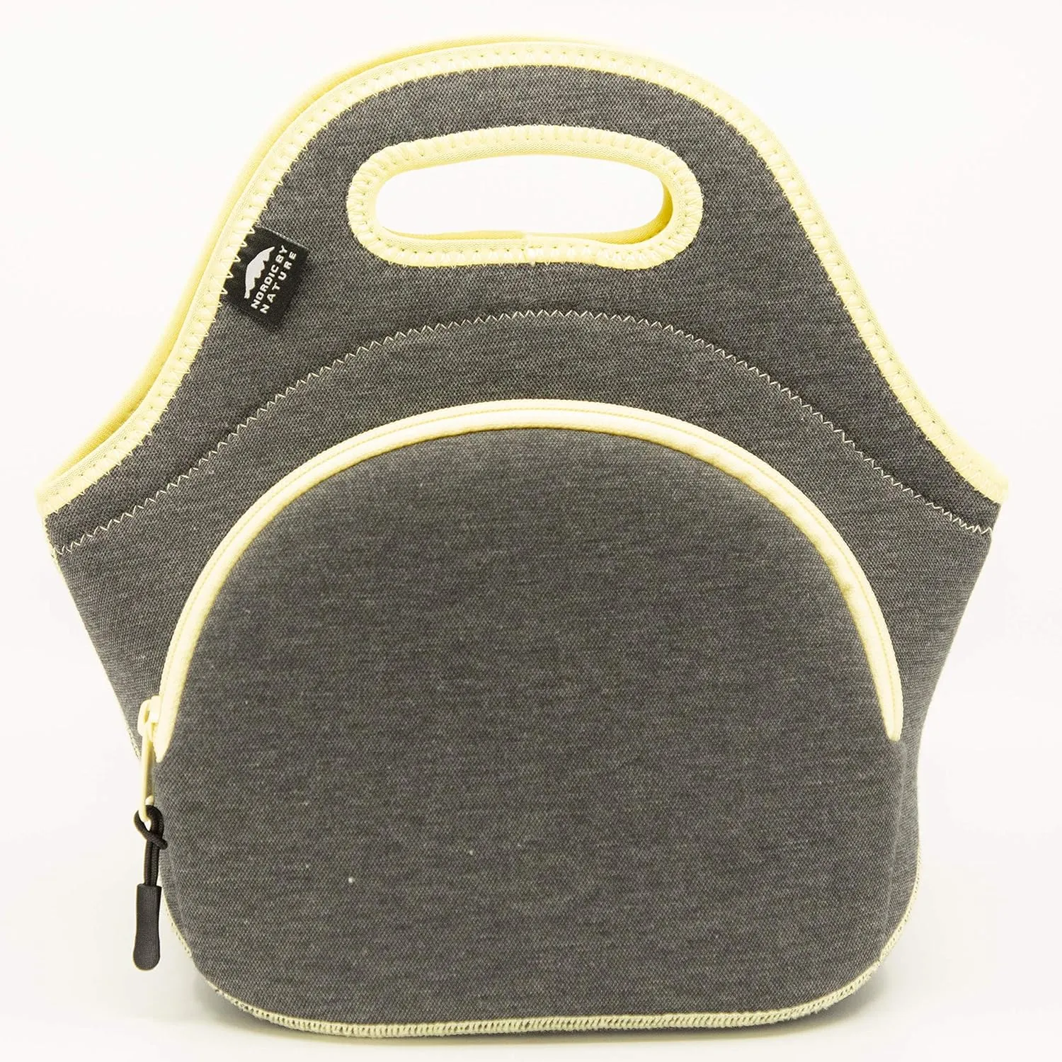 Nordic By Nature Lunch Bags For Women & Lunch Boxes For Kids Premium Insulated Lunch Box Extra Thick Neoprene, Soft Cotton Feel, Premium Stitching, Outside Pocket, Washable (M) Yellow
