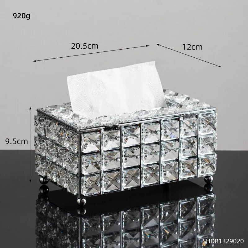 Nordic Diamond Pencil Vases Tissue Box Home Storage Metal Napkin Holder Luxury Bedroom Kitchen Living Decor Home Decoration