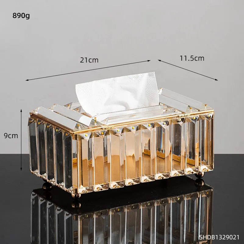 Nordic Diamond Pencil Vases Tissue Box Home Storage Metal Napkin Holder Luxury Bedroom Kitchen Living Decor Home Decoration