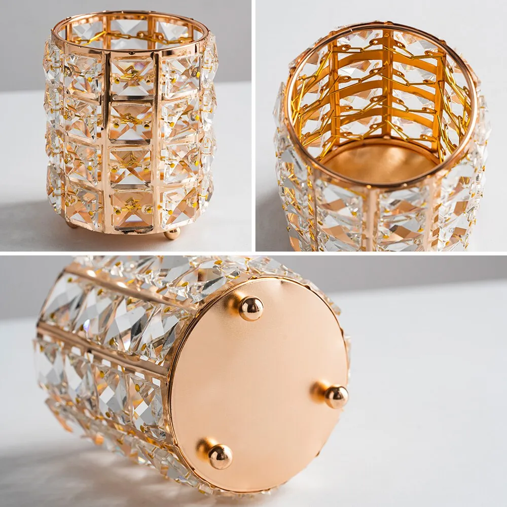 Nordic Diamond Pencil Vases Tissue Box Home Storage Metal Napkin Holder Luxury Bedroom Kitchen Living Decor Home Decoration