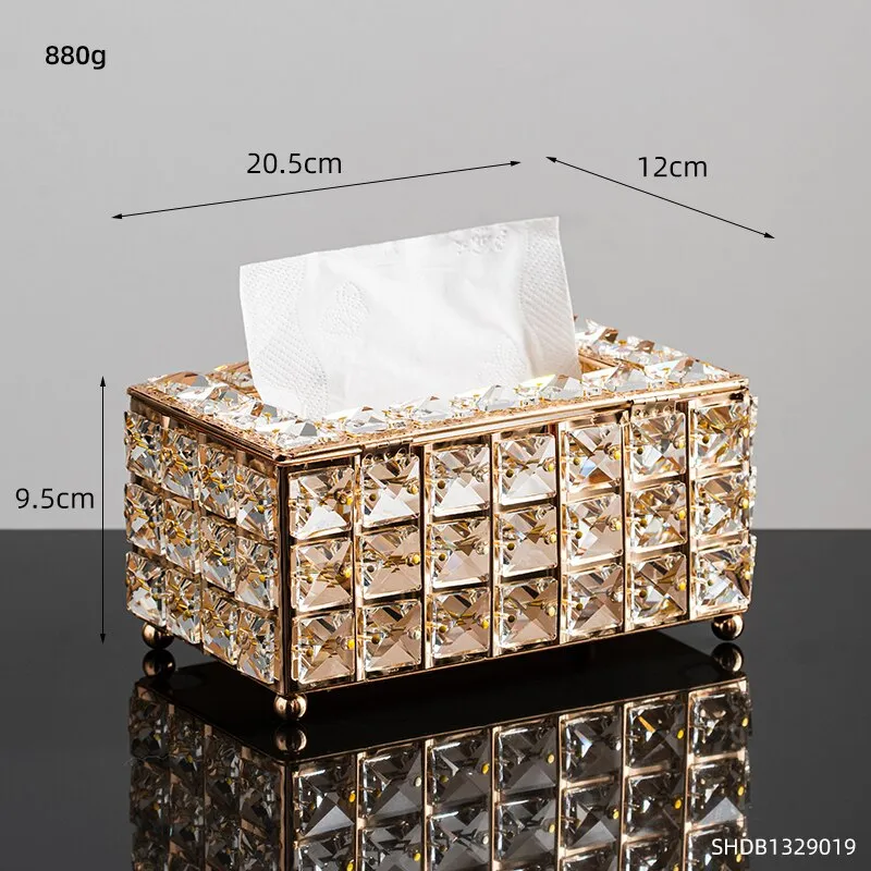 Nordic Diamond Pencil Vases Tissue Box Home Storage Metal Napkin Holder Luxury Bedroom Kitchen Living Decor Home Decoration